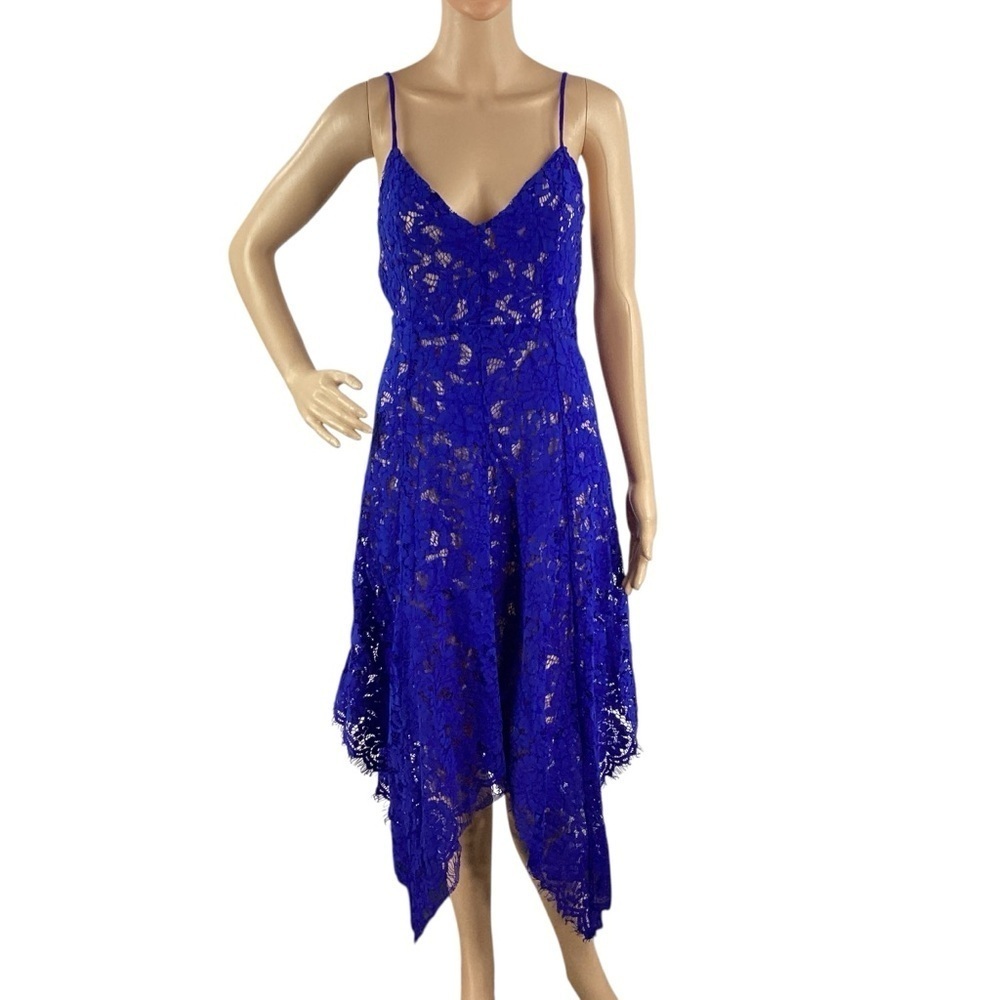 Lulus One Wish Royal Blue Lace Midi Dress Size S